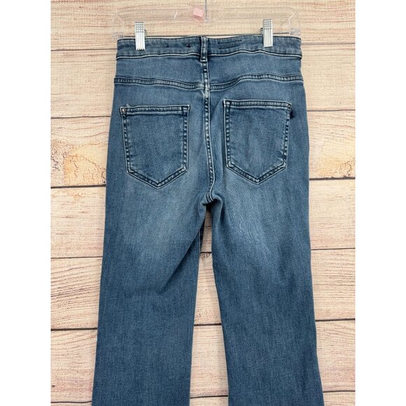 Pilcro The Icon Flare High Rise Jeans Men's Size 26 Blue Medium Wash Denim - Picture 4 of 13